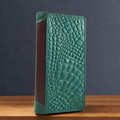 OLAND Luxury Crocodile Pattern Long Wallet